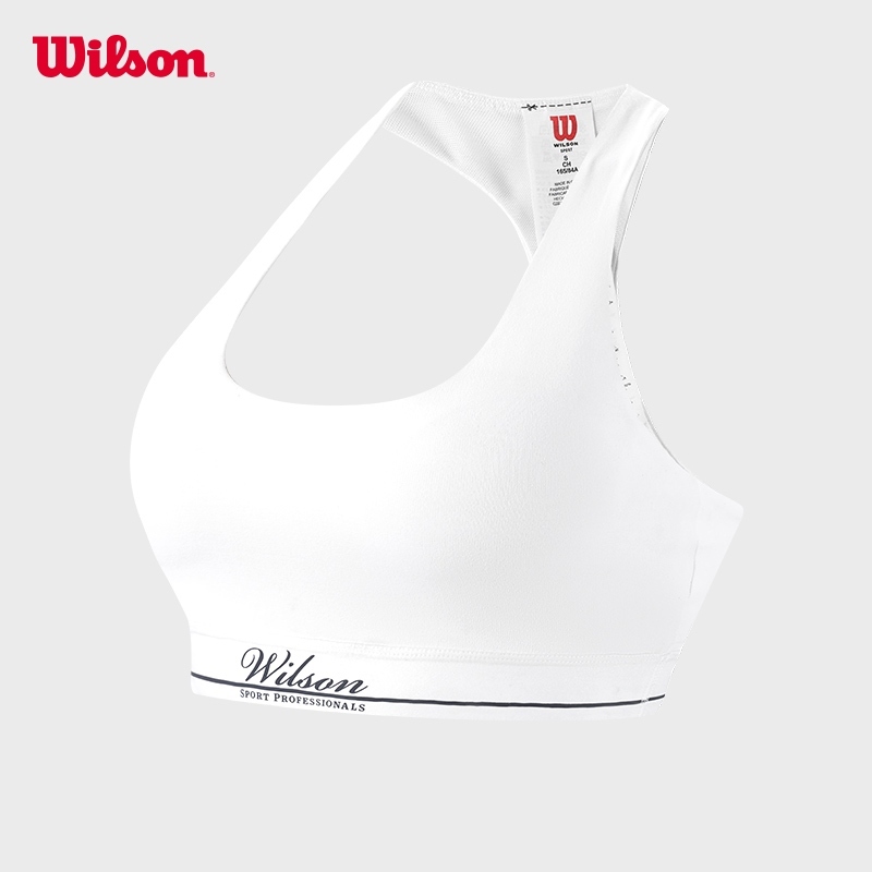 WILSON Women Doubles Racerback Sports Bra Navy/White Quick-Dry Moisture-Wicking Tennis WW00386411