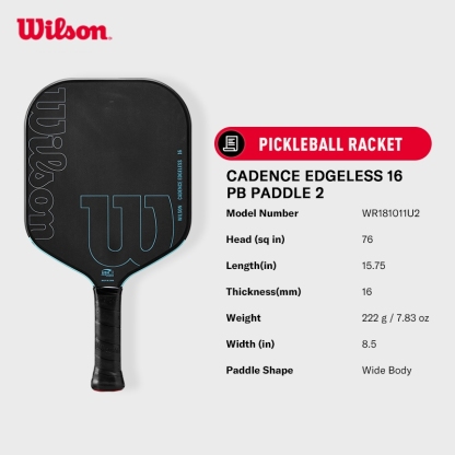 WILSON Cadence Edgeless 16 Pb Paddle 2 - WR181011U2 – Wilson