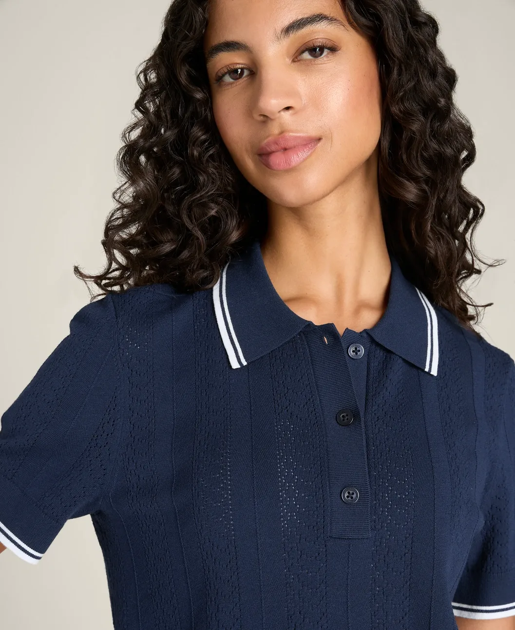 Wilson Addison Pointelle Knit Polo