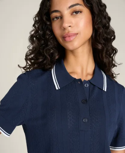 Wilson Addison Pointelle Knit Polo