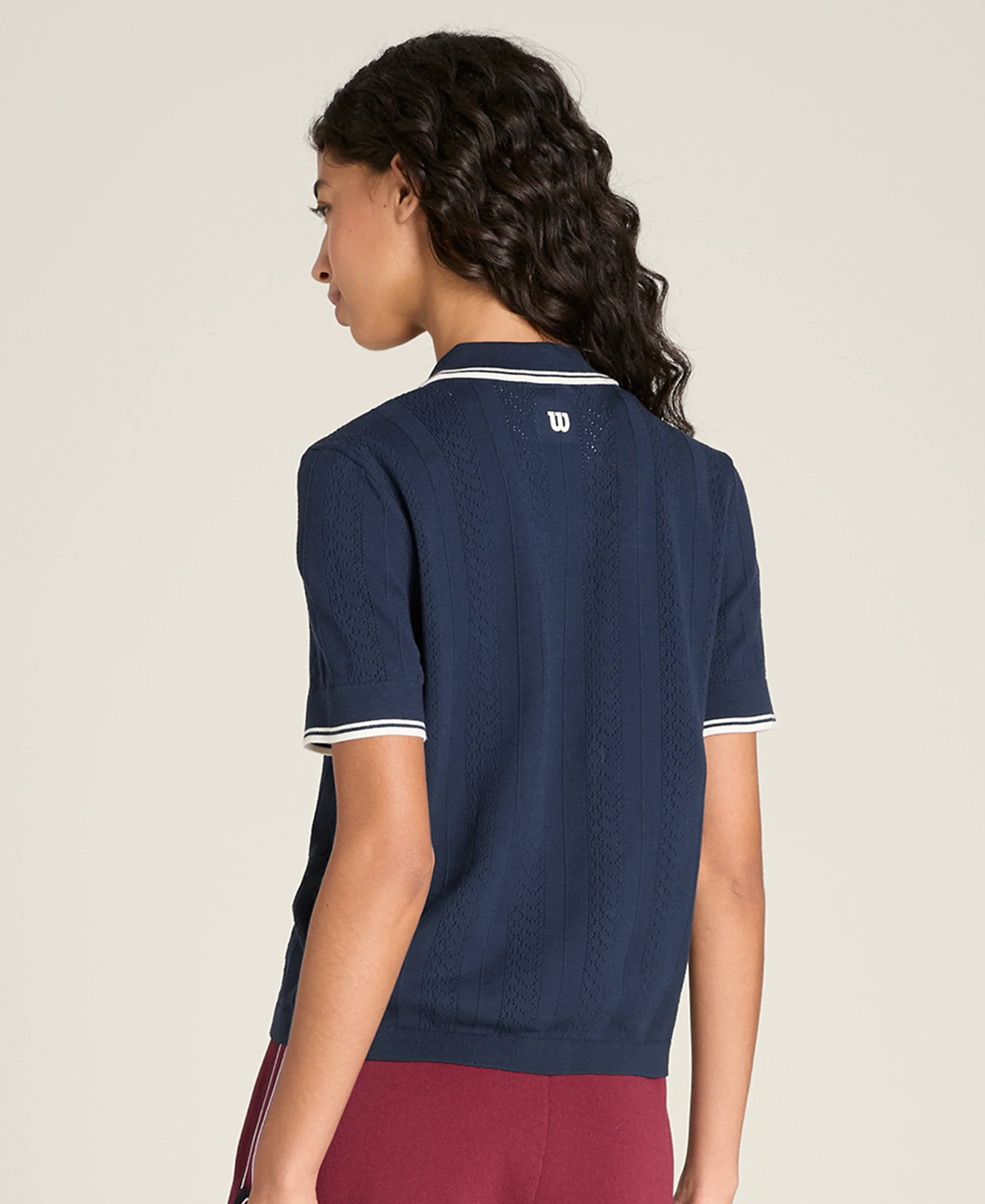 Addison Knit Pointelle Polo Shirt