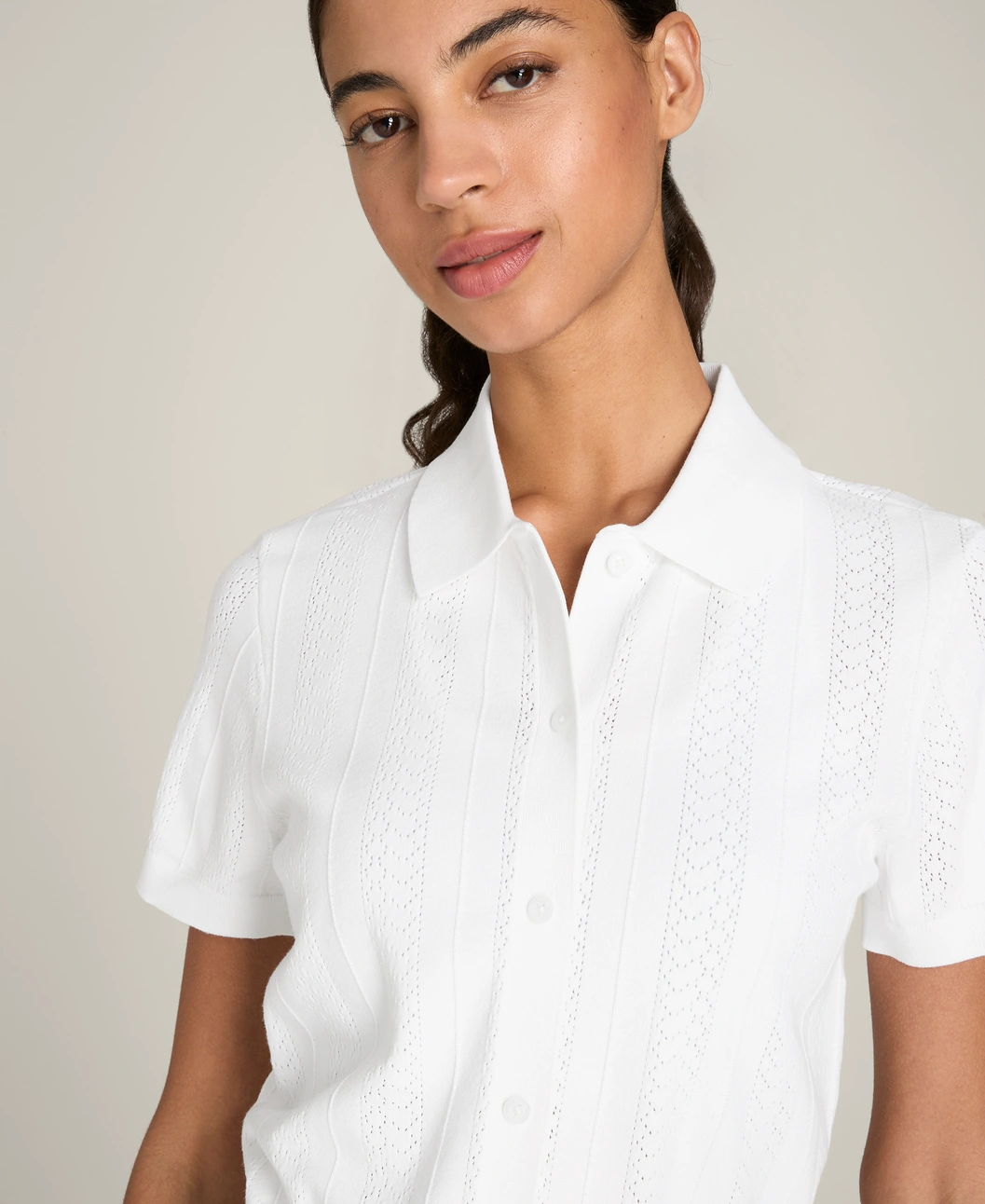 Wilson Shrunken Essex Button-Through Polo Shirt
