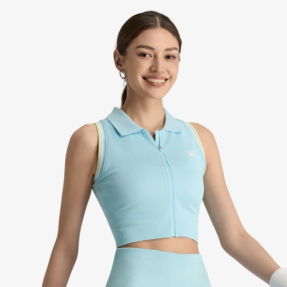 [NEW] Wilson Women Seamless Full-Zip Tennis Tank (2 Colour Variations) - WW20051532