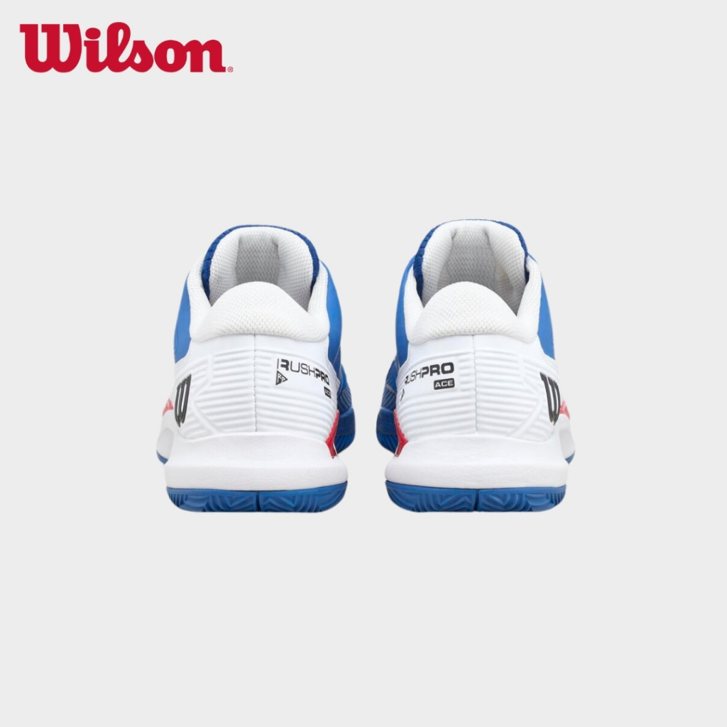WILSON Men Rush Pro Ace Clay Tennis Shoes  Wide Fit 4D Support - WRS334390U