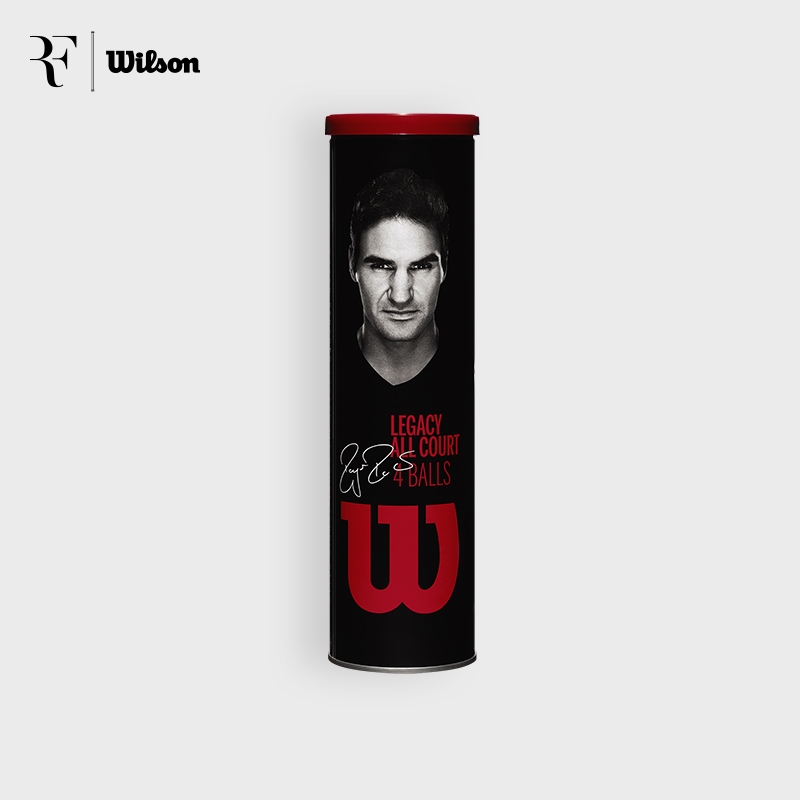 Wilson Rf Roger Federer Legacy Tennis Ball 4-Ball Metal Can