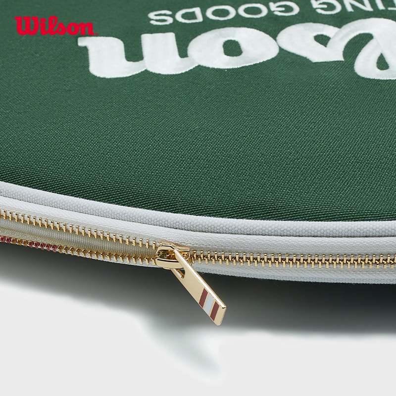 WILSON Retro Tennis Racket Cover Premium Leather Adjustable Sling Strap On-the-Go Carry WU00004331