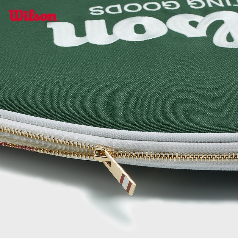 WILSON Retro Tennis Racket Cover Premium Leather Adjustable Sling Strap On-the-Go Carry WU00004331