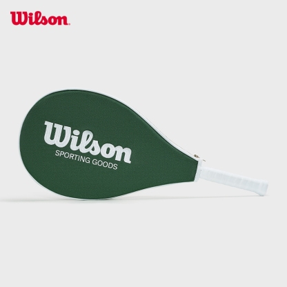 WILSON Retro Tennis Racket Cover Premium Leather Adjustable Sling Strap On-the-Go Carry WU00004331