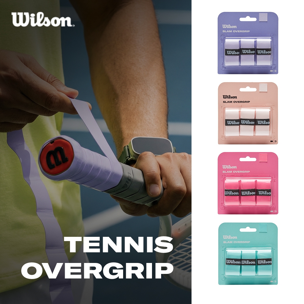 3-Pack | Wilson SLAM OVERGRIP Tennis Grip Anti-Slip Absorbent Professional for Training WR844880