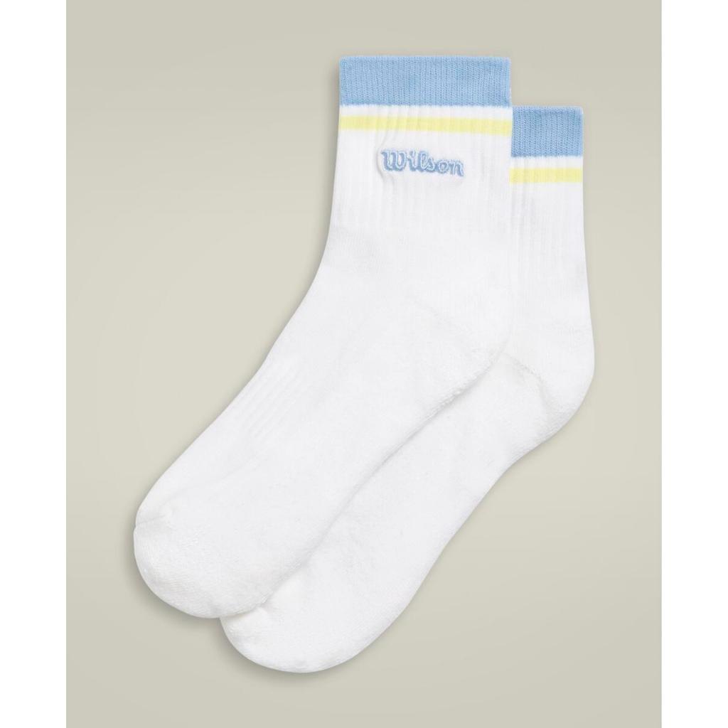 Wilson Unisex Quarter Top Stripe Logo Socks