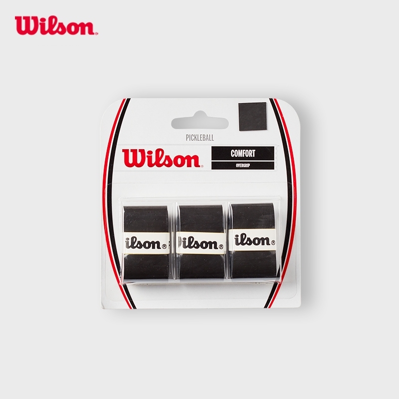Wilson Pro Overgrip Pickleball Black/White 3Pack 31" Super Thin Felt Tacky