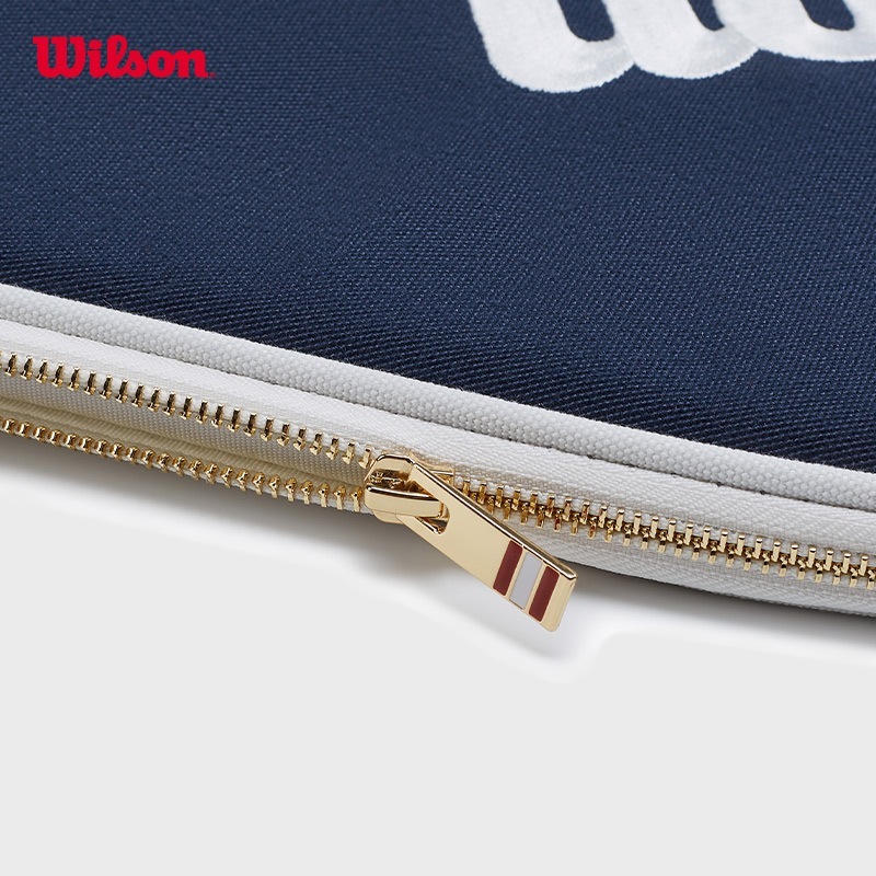 WILSON Retro Tennis Racket Cover Premium Leather Adjustable Sling Strap On-the-Go Carry WU00004331