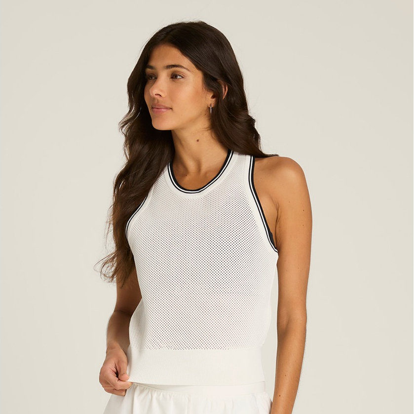 WILSON Women Ace Knit Mesh Tank Top Infrared Sleeveless WW00524531
