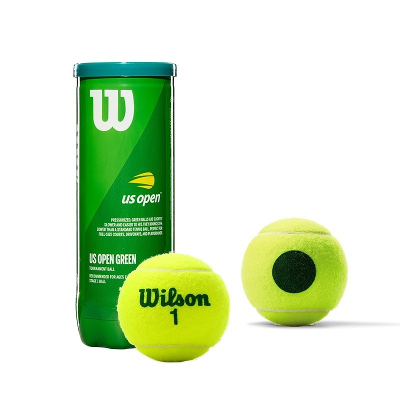 Wilson US OPEN Green Tournament Tennis Balls All Court Training (4 Cans, 12 Balls)