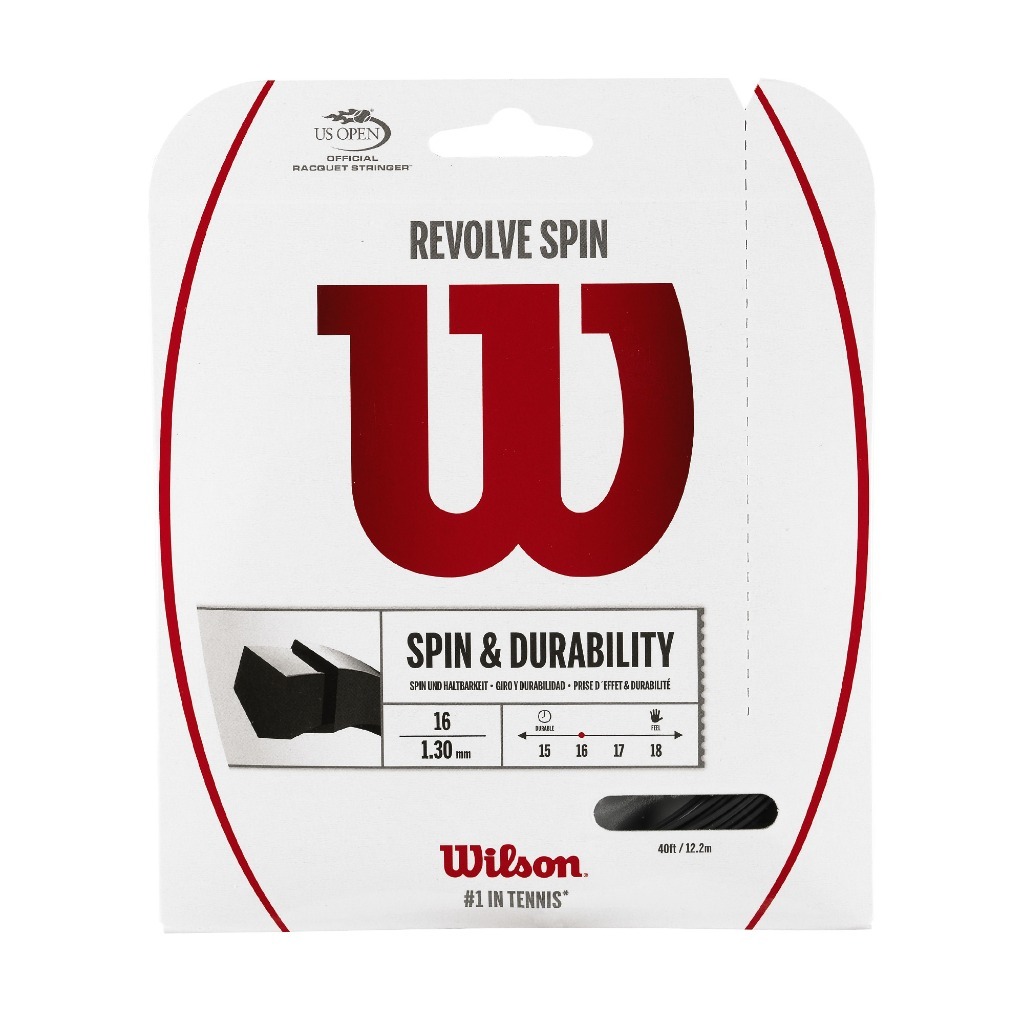 Wilson Revolve Spin 16 / 17 Tennis String Black