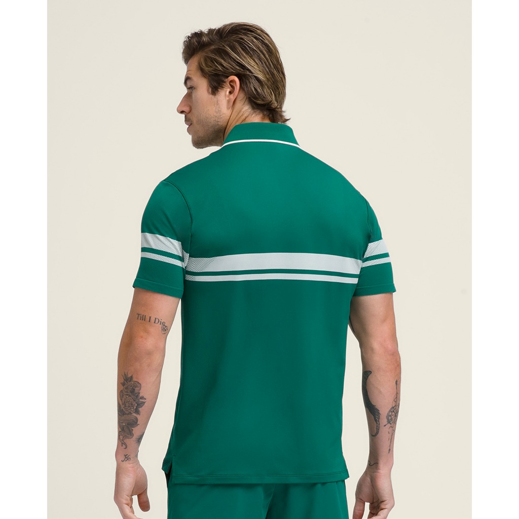 All Season Polo in Club Green Stripe WM00143411GNN