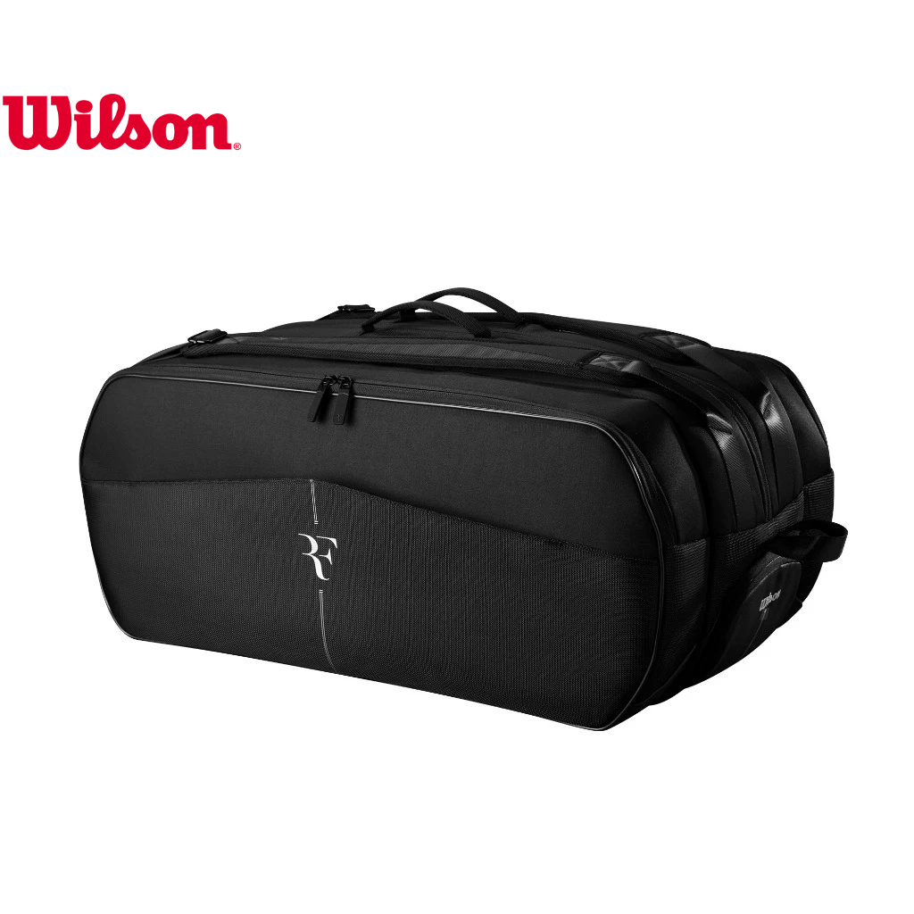 Wilson × Roger Federer テニスバッグ ブラック Wilson RF Roger Federer Tournament Racket Bag 15 Pack WR8032701001