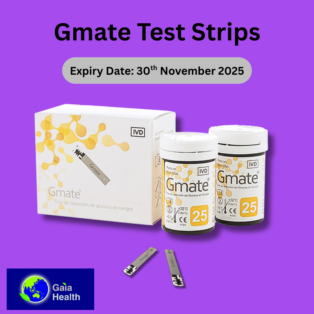 Diabetes/Blood sugar GMATE Glucometer and Test Strips [Expiry: 30th November 2025]