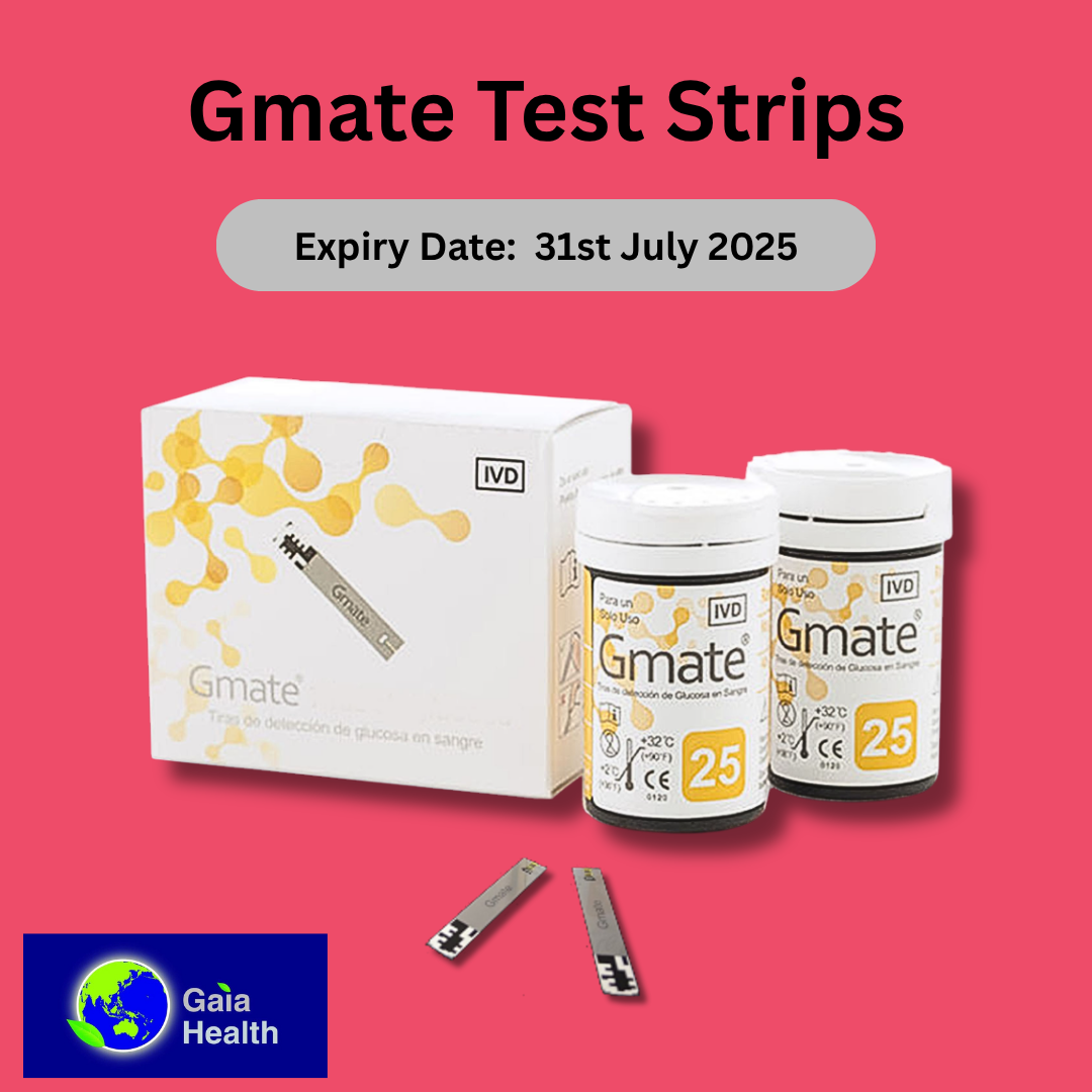 Diabetes/Blood sugar GMATE Glucometer and Test Strips [Expiry: 31st July 2025]