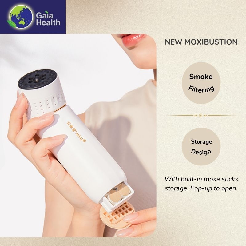 Close-up of the Authentic Bian Stone head on the Gaia device, emphasizing its smooth, warm texture and 12 protruding points. This stone provides deep-penetrating heat therapy and is key to dispelling body coldness and dampness. Essential for highly effective Gua Sha.