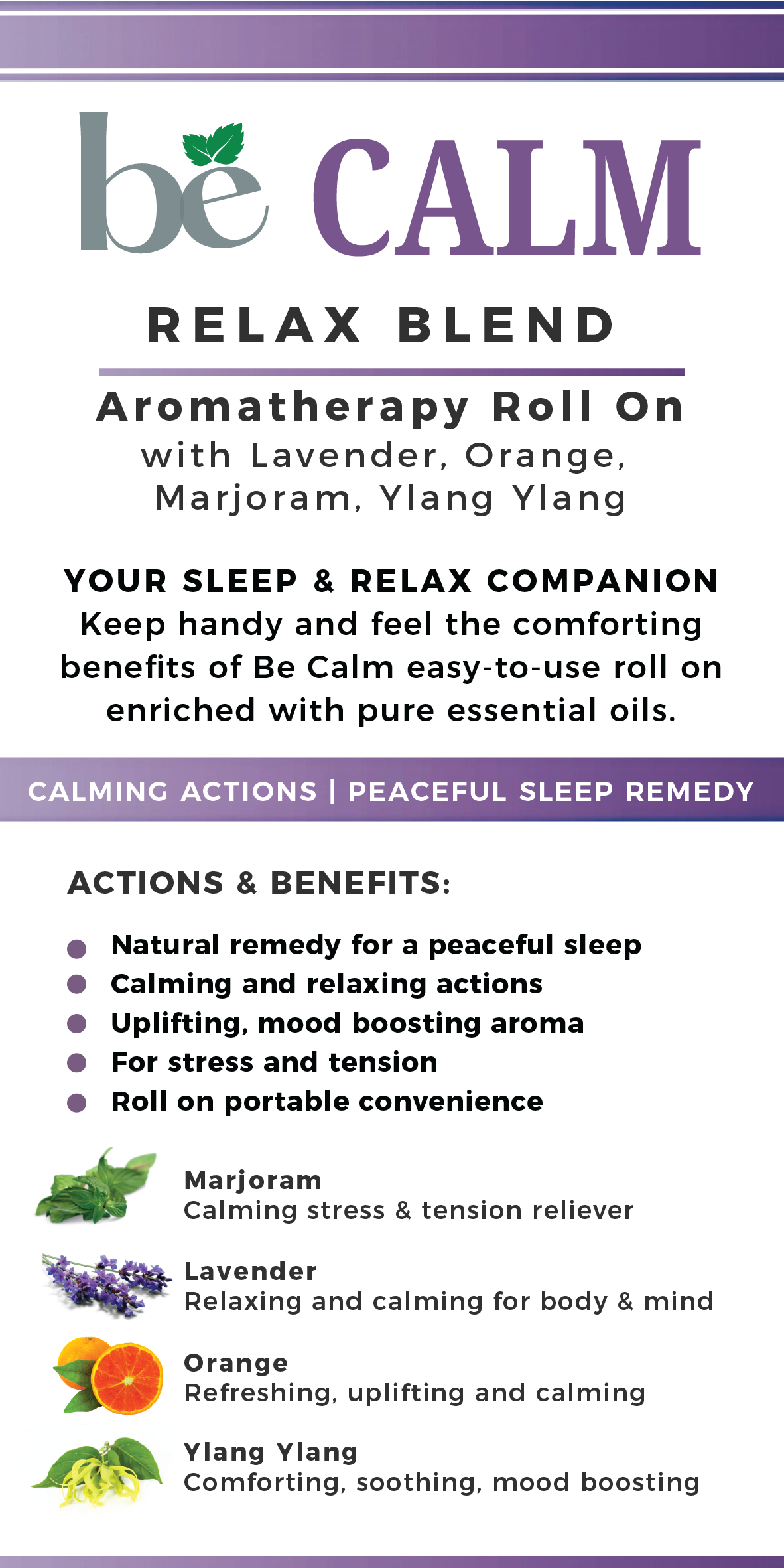 BE CALM Aromatherapy Roll On