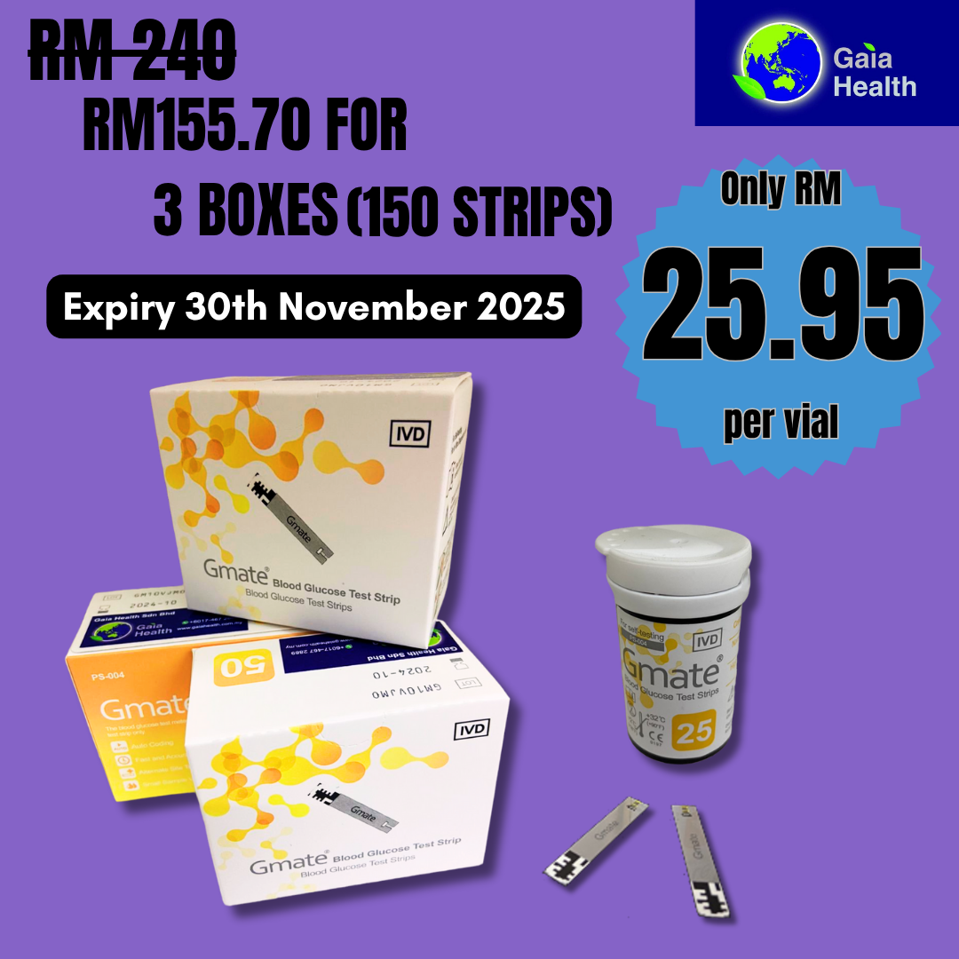 Diabetes/Blood sugar GMATE Glucometer and Test Strips [Expiry: 30th November 2025]