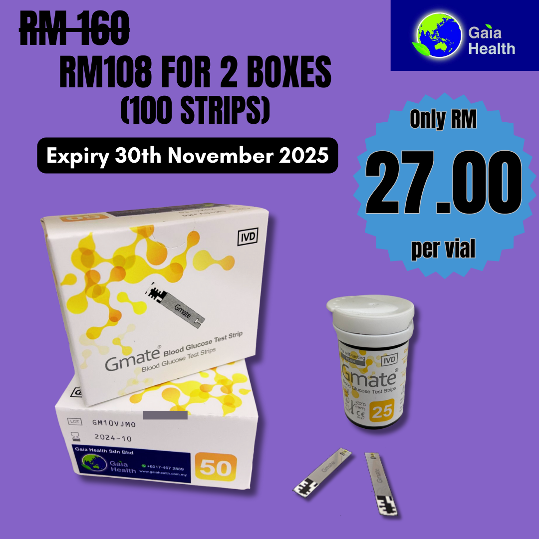 Diabetes/Blood sugar GMATE Glucometer and Test Strips [Expiry: 30th November 2025]
