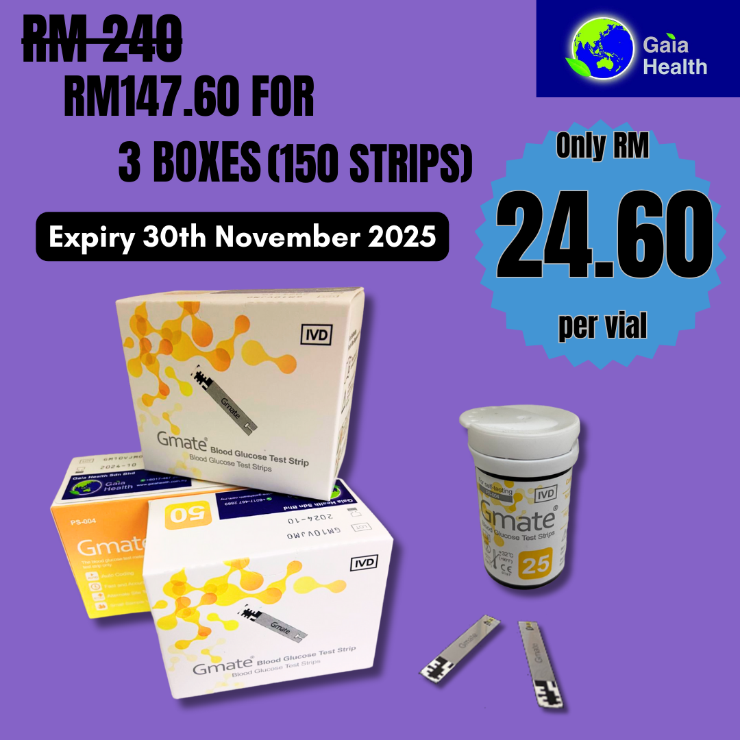 Diabetes/Blood sugar GMATE Glucometer and Test Strips [Expiry: 30th November 2025]