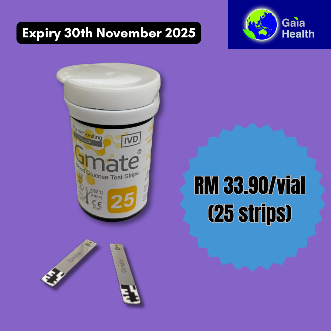 Diabetes/Blood sugar GMATE Glucometer and Test Strips [Expiry: 30th November 2025]