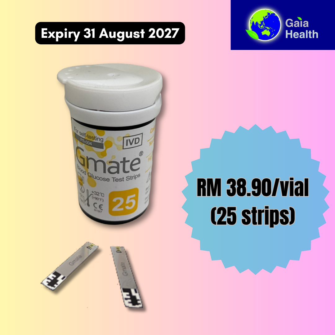 Diabetes/Blood sugar GMATE Glucometer and Test Strips [Expiry: 31st August 2027]