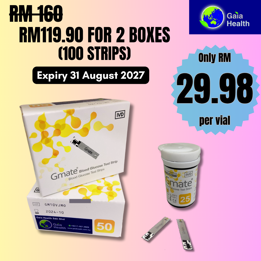 Diabetes/Blood sugar GMATE Glucometer and Test Strips [Expiry: 31st August 2027]
