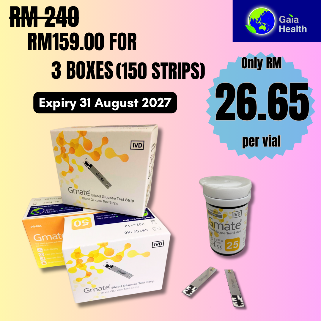 Diabetes/Blood sugar GMATE Glucometer and Test Strips [Expiry: 31st August 2027]