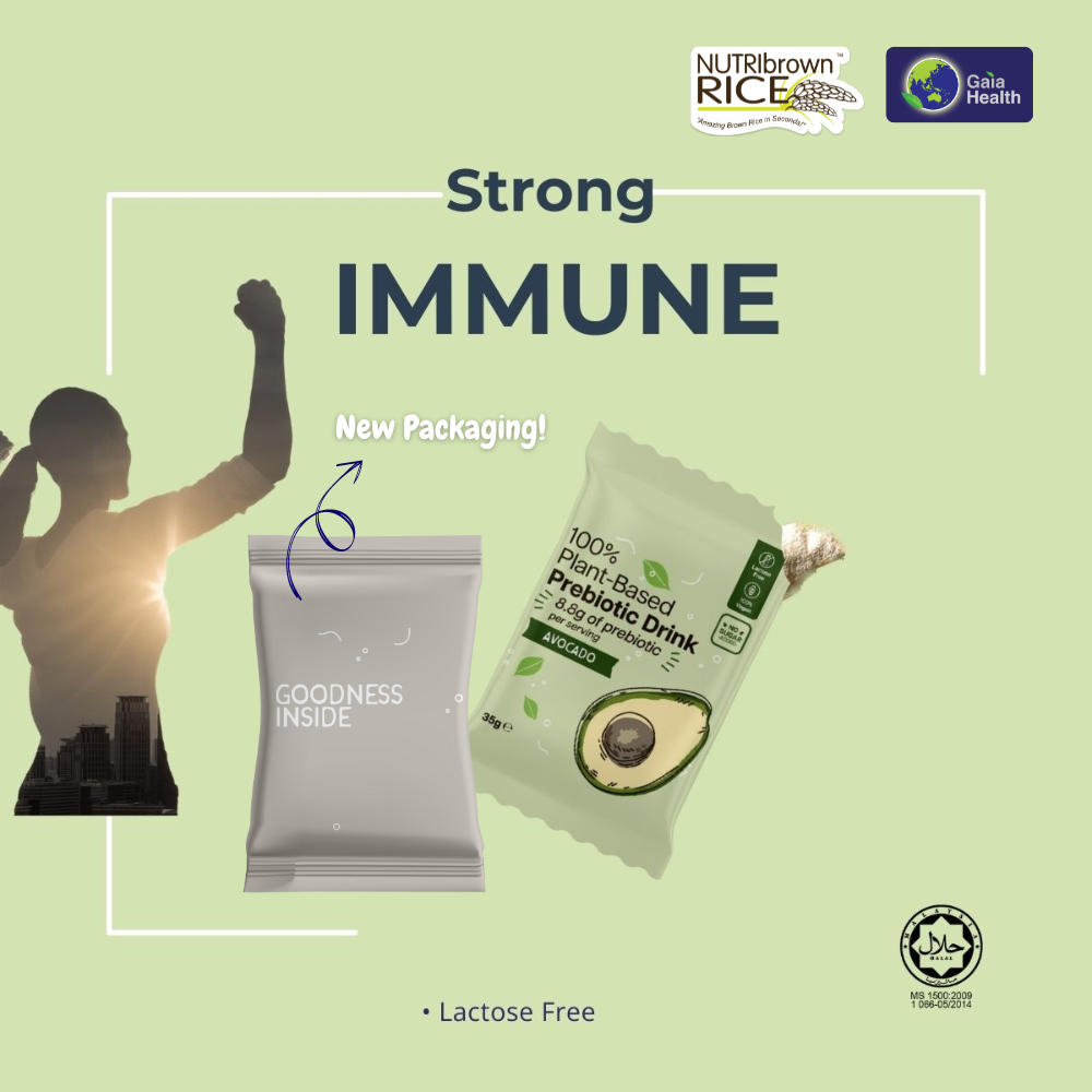 NutriBrownRice® Avocado Prebiotic Drink: Gut Health, Brain Boost, Immune Support