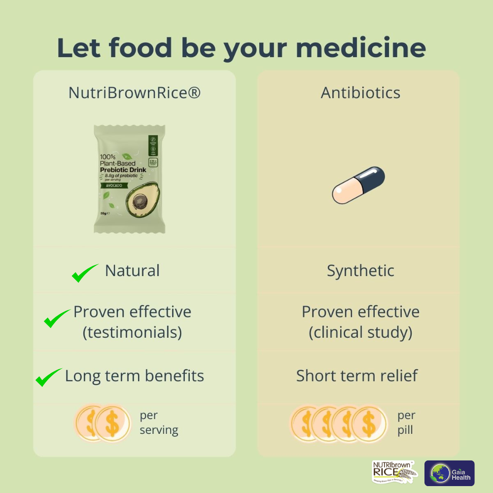 NutriBrownRice® Avocado Prebiotic Drink: Gut Health, Brain Boost, Immune Support