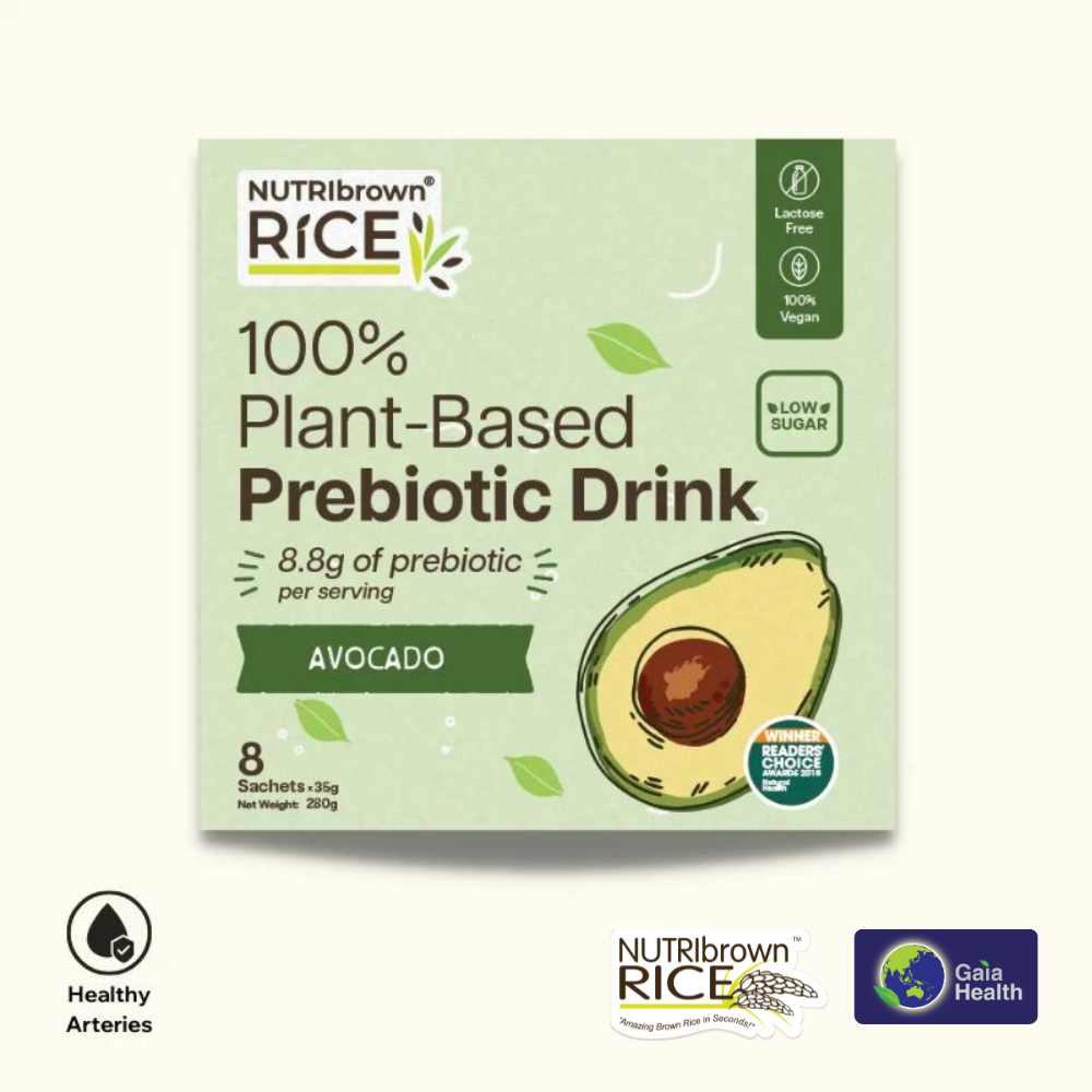 NutriBrownRice® Avocado Prebiotic Drink: Gut Health, Brain Boost, Immune Support