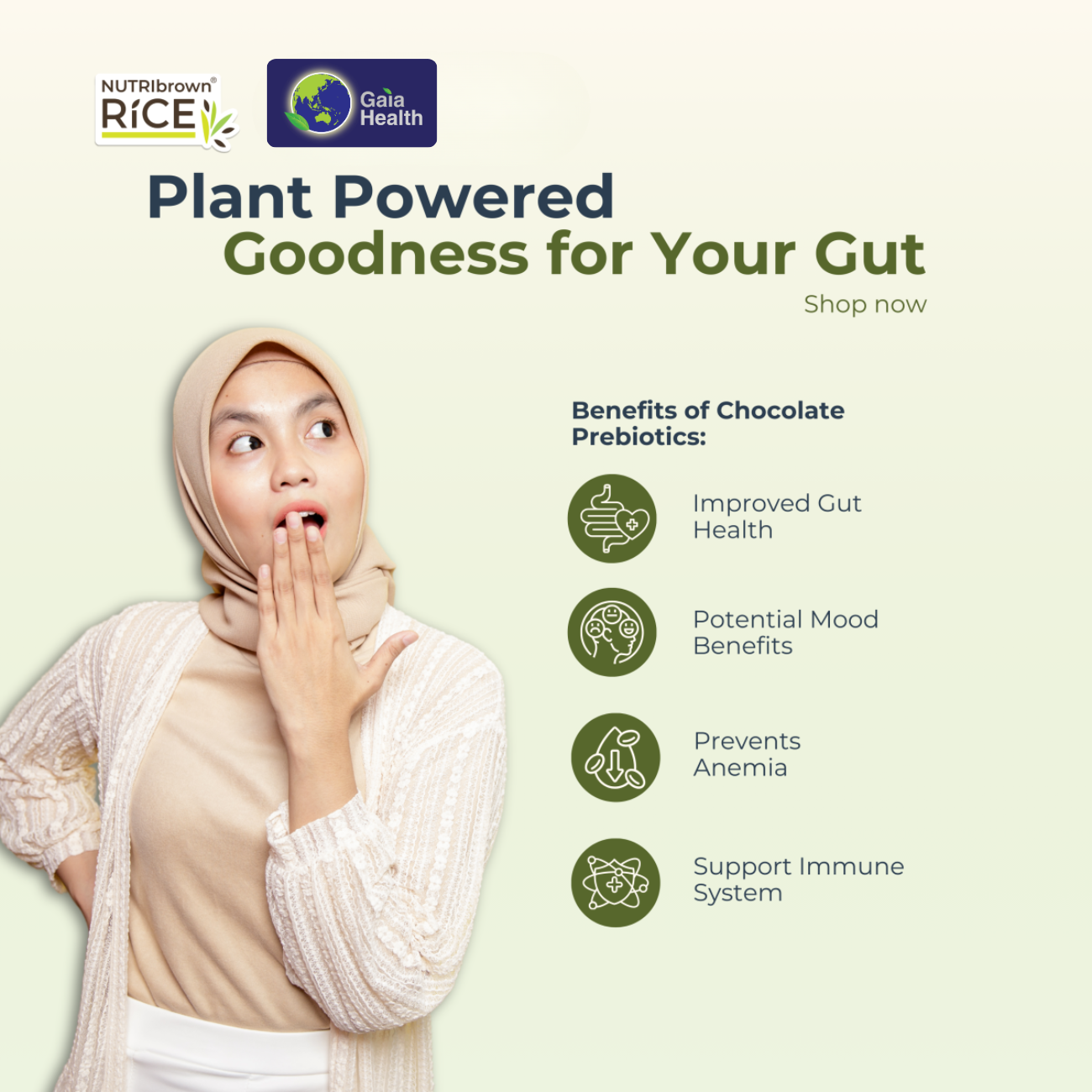 NutriBrownRice® Chocolate with Prebiotic – Low Sugar, High Fiber & Gut-Friendly