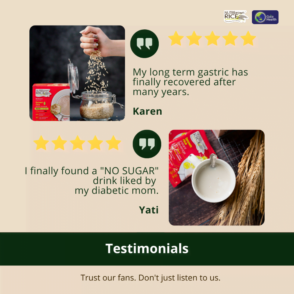 NutriBrownRice® - Original (Prebiotic, No Sugar Added): Improve your Digestive Health