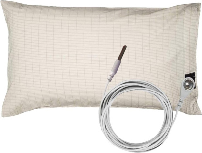 Earthing Pillowcase with EMF Protection – Soft Cotton & Silver Fiber | Improves Sleep – Includes SG Safety Plug Adapter