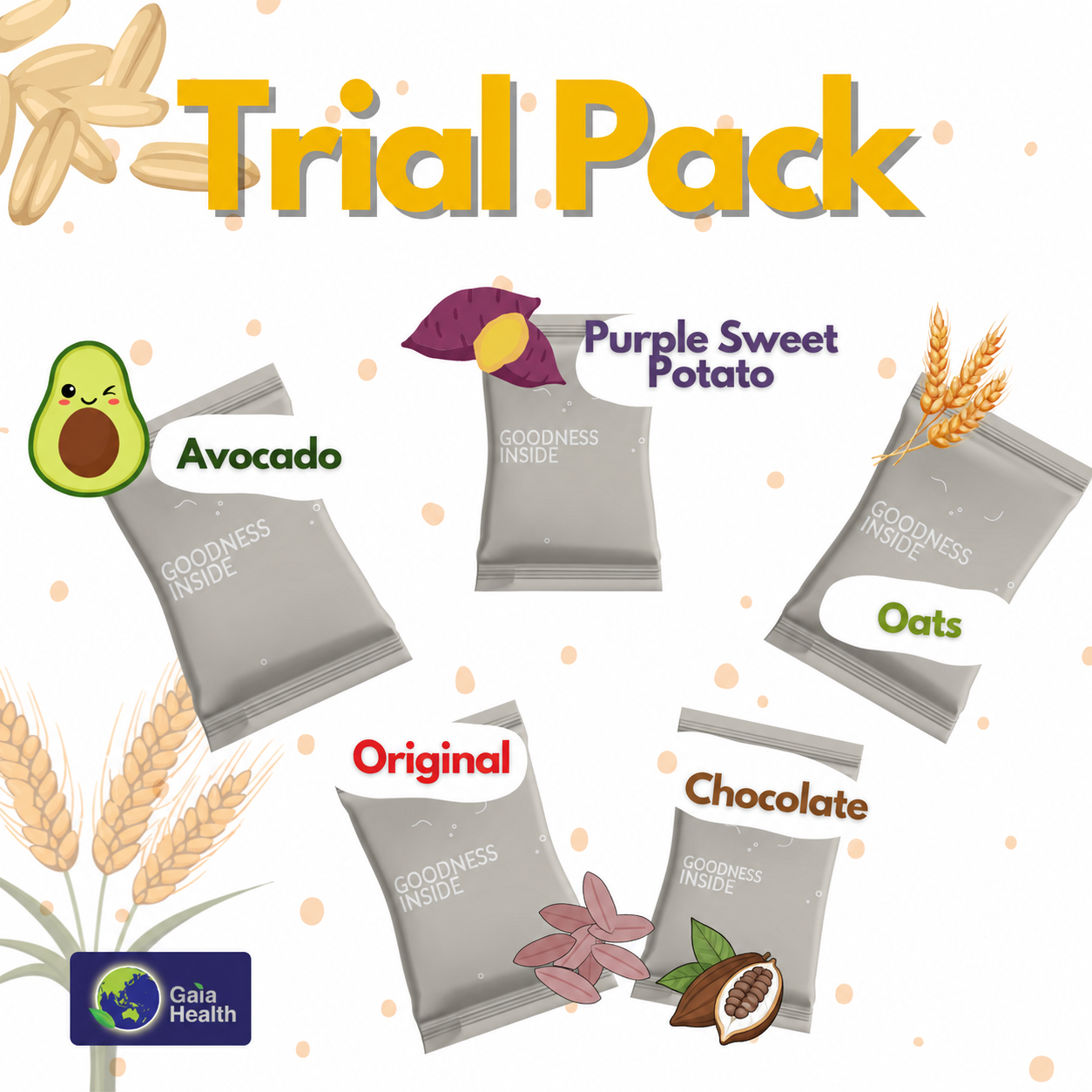 Nutribrown Rice Trial Pack | 5 Prebiotic Drink Flavours