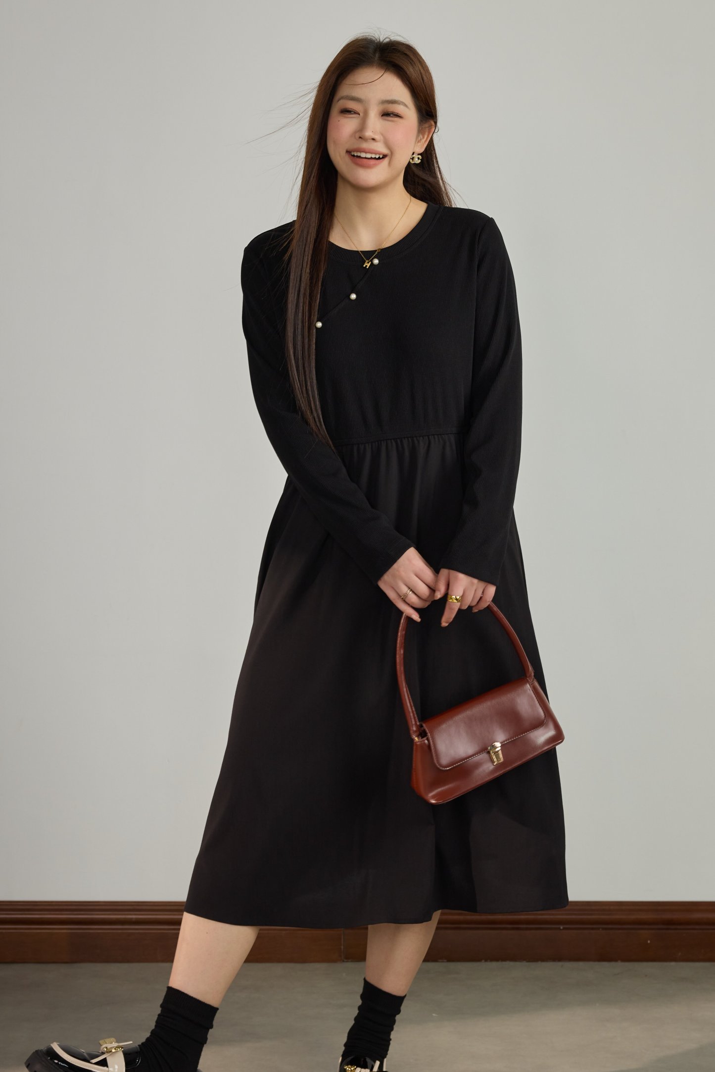 Design Sense Waist-Cinching Elegant Dress DDQ2037