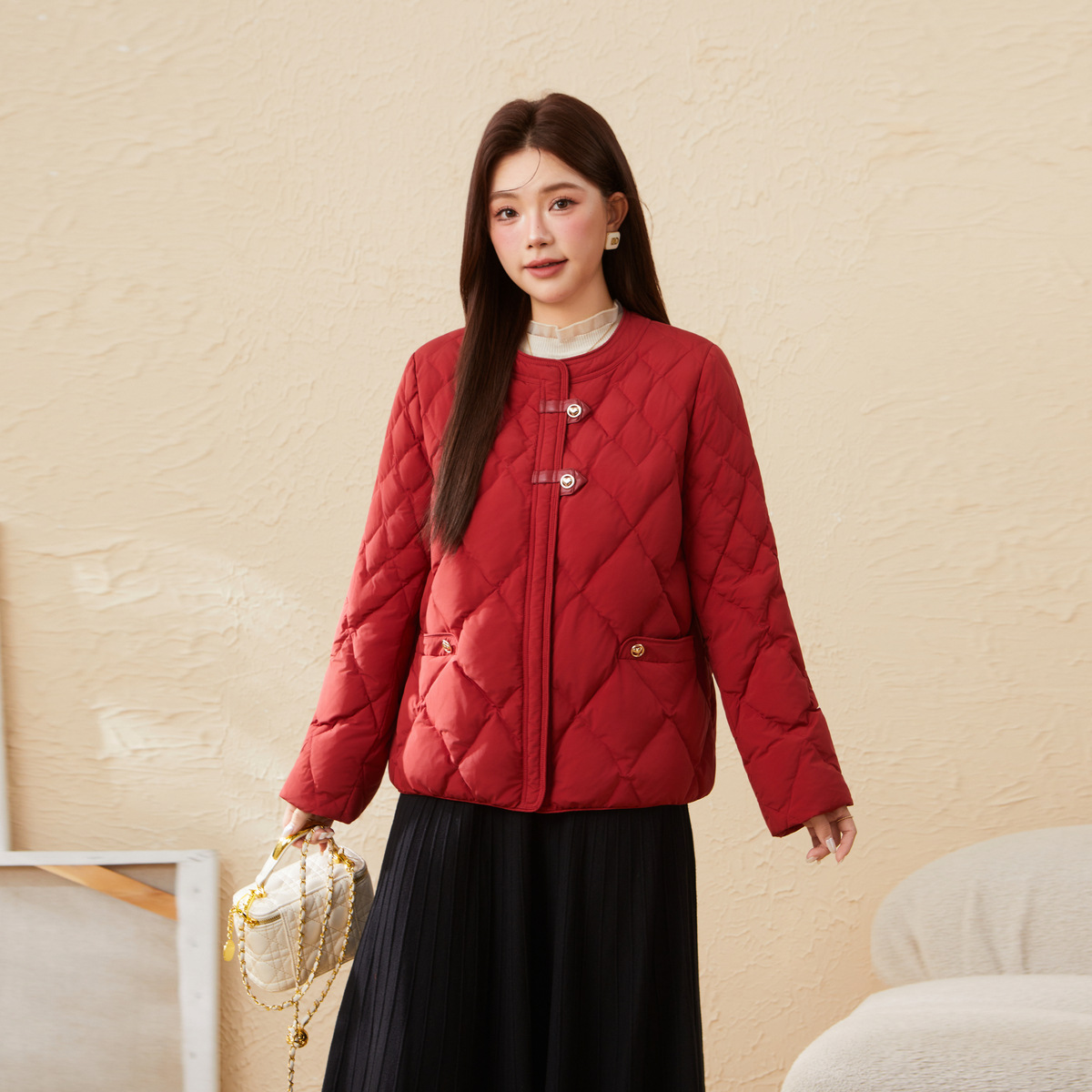 Warm quilted down jacket EDY5693