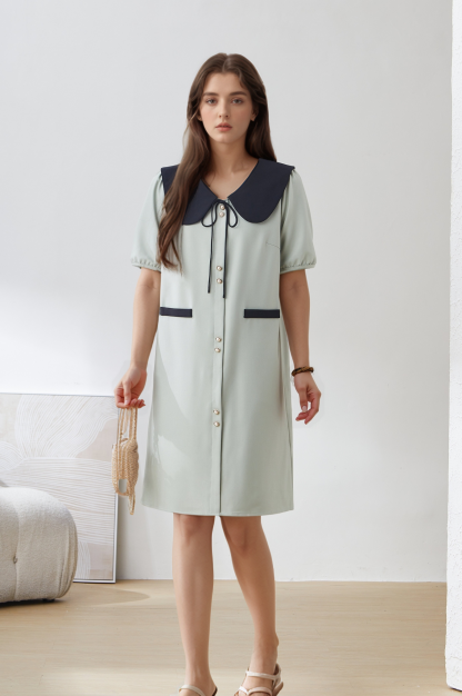 Doll Collar Tie Dress DXQ0725