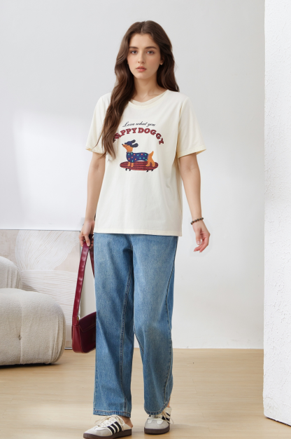 Dachshund Printed T-Shirt EXZ3067