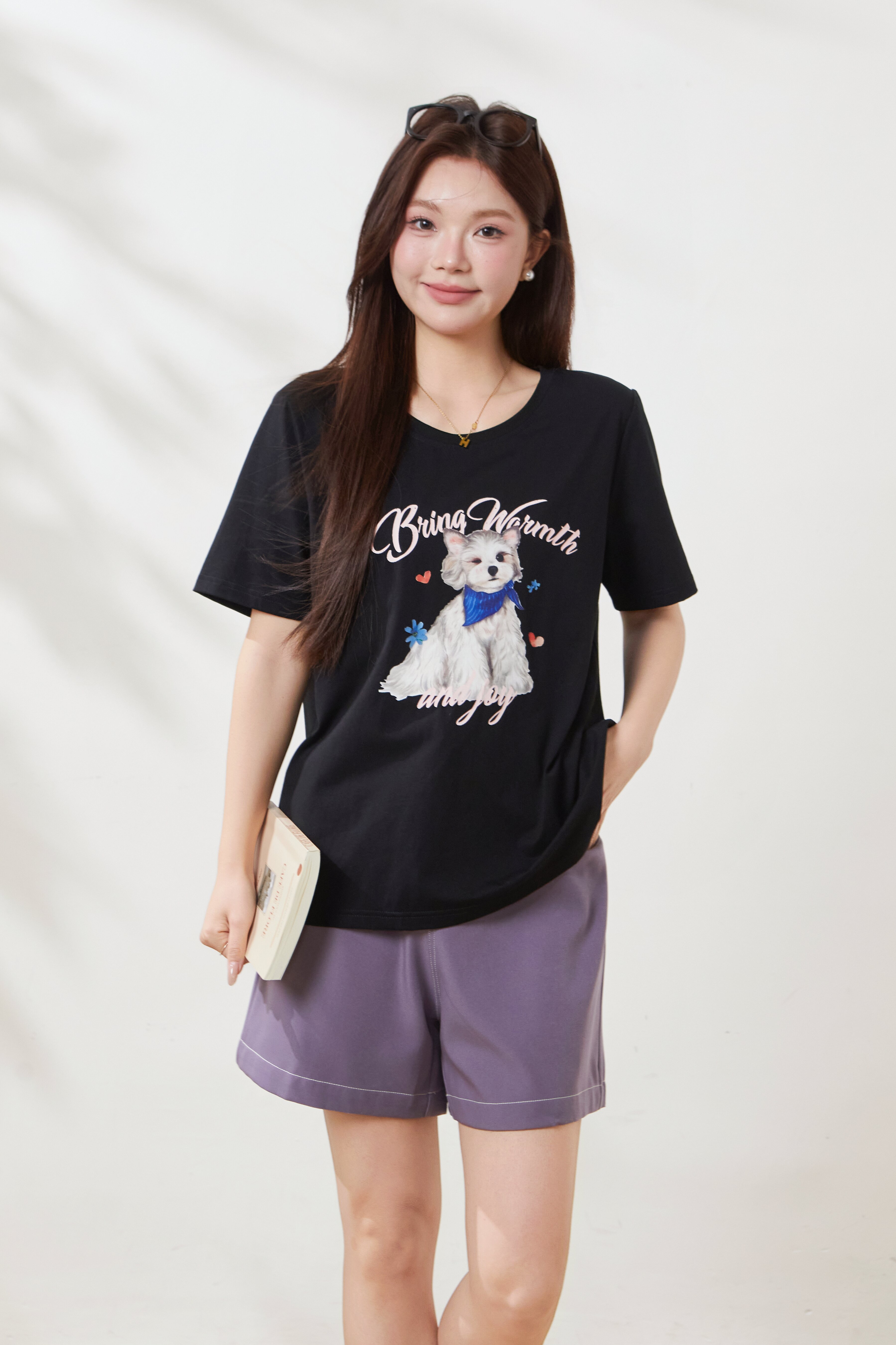Fun and Cute Pet Letter Print T-Shirt FXZ5370