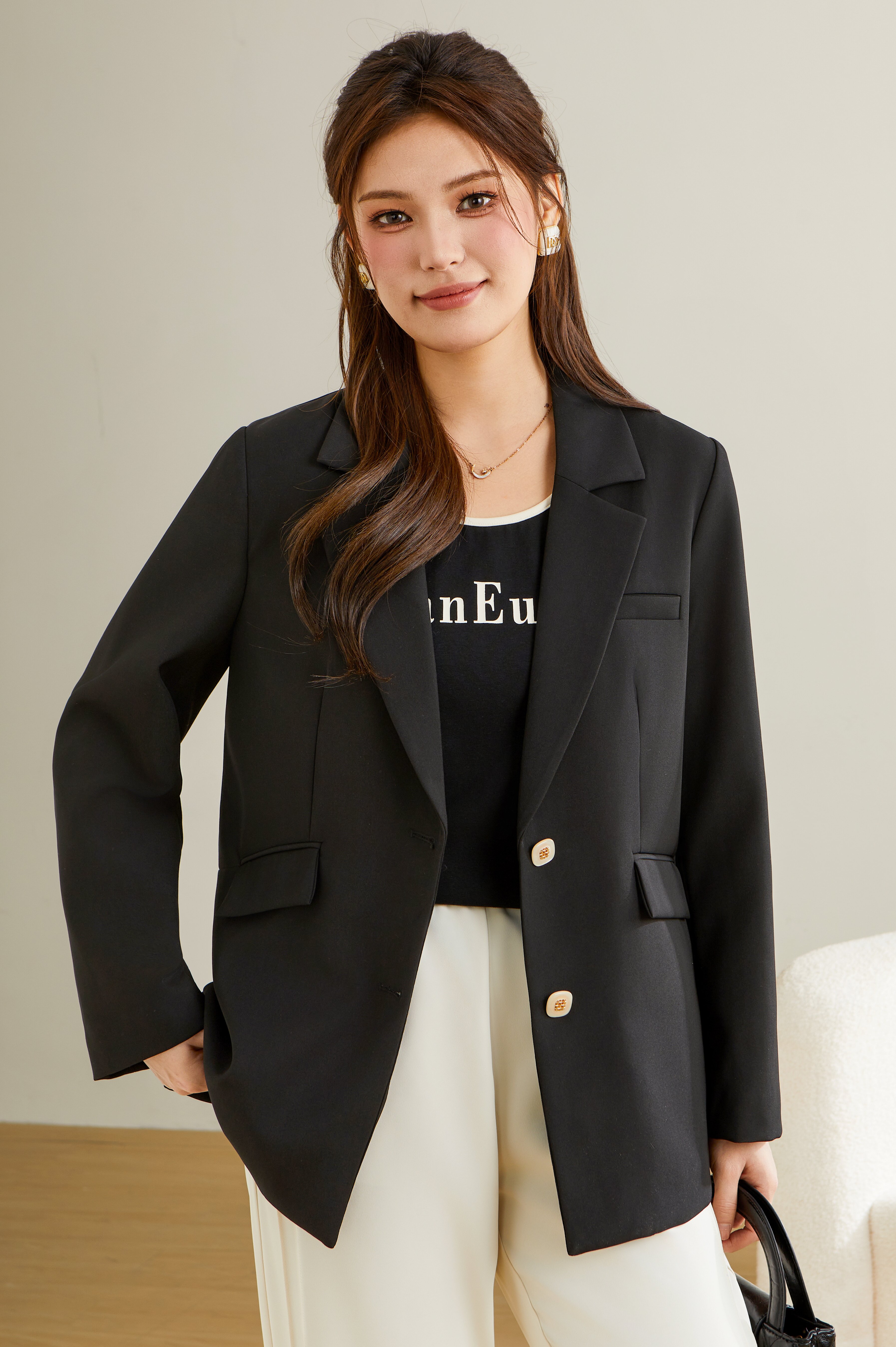 Double Button Notch Lapel Blazer DDW1953