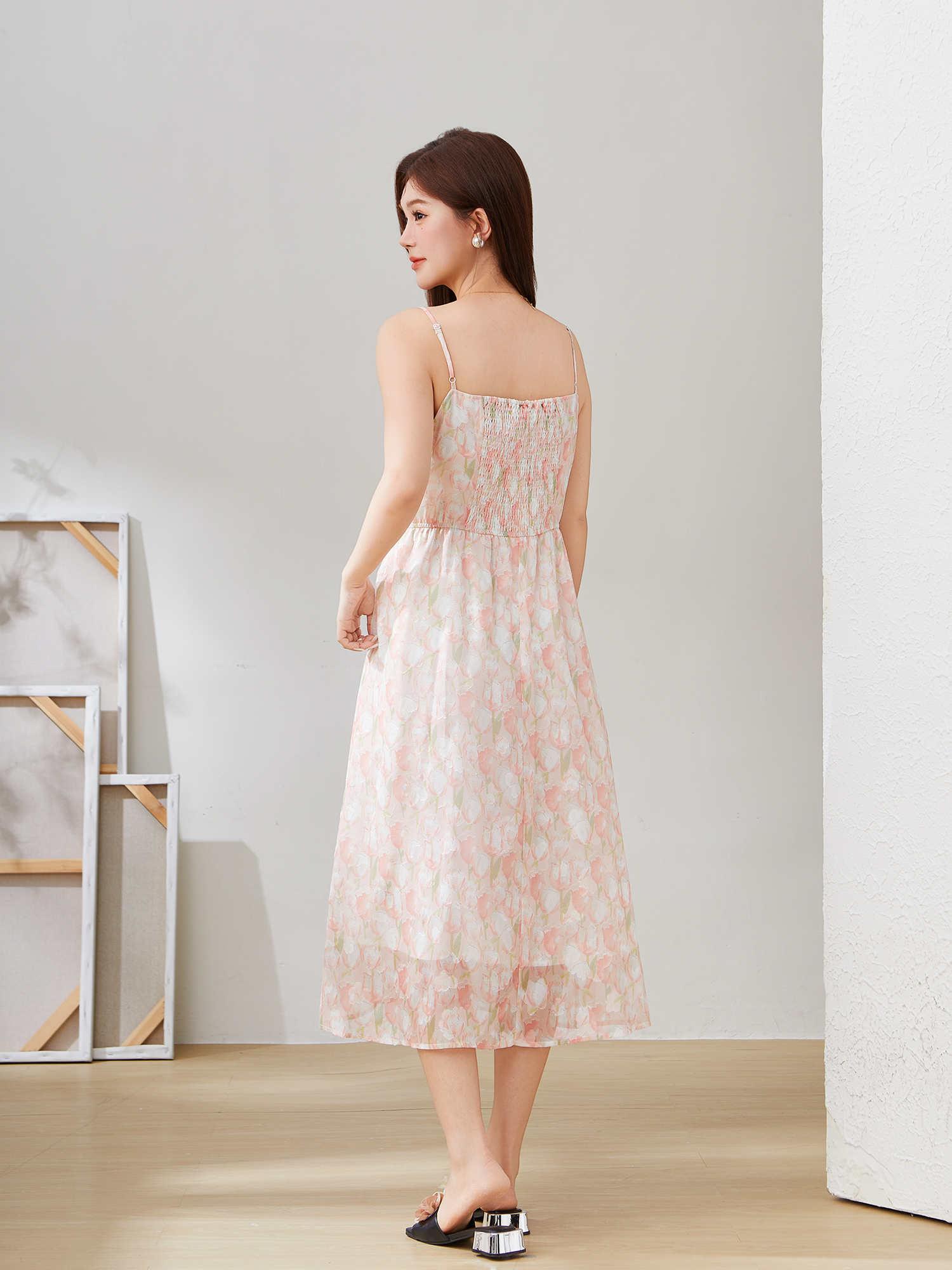 Oil Painting Floral Dress Dxq1687