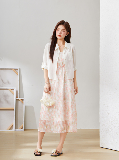 Oil Painting Floral Dress Dxq1687