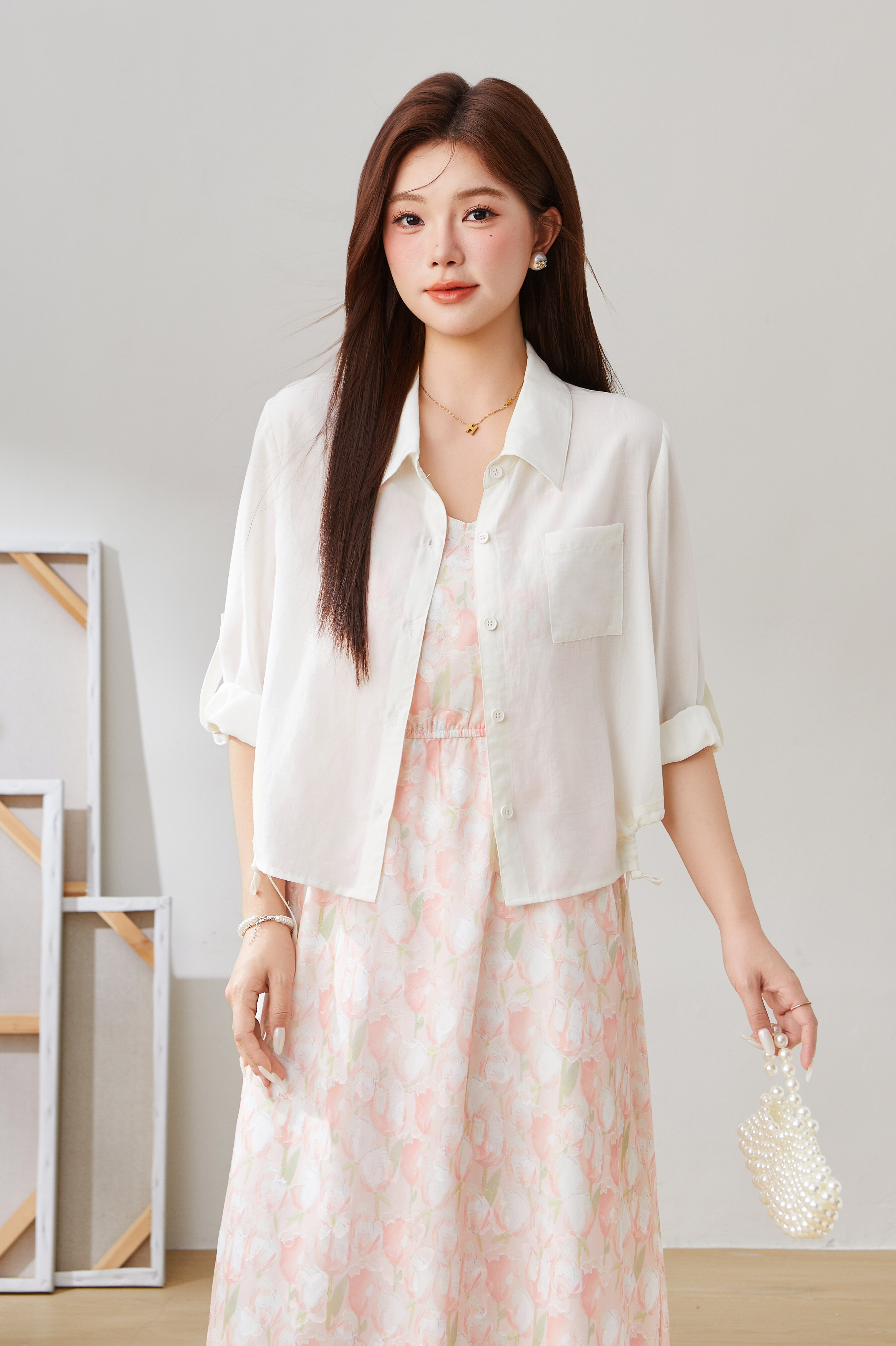 Lyocell Clear Sunscreen Shirt EXA5539