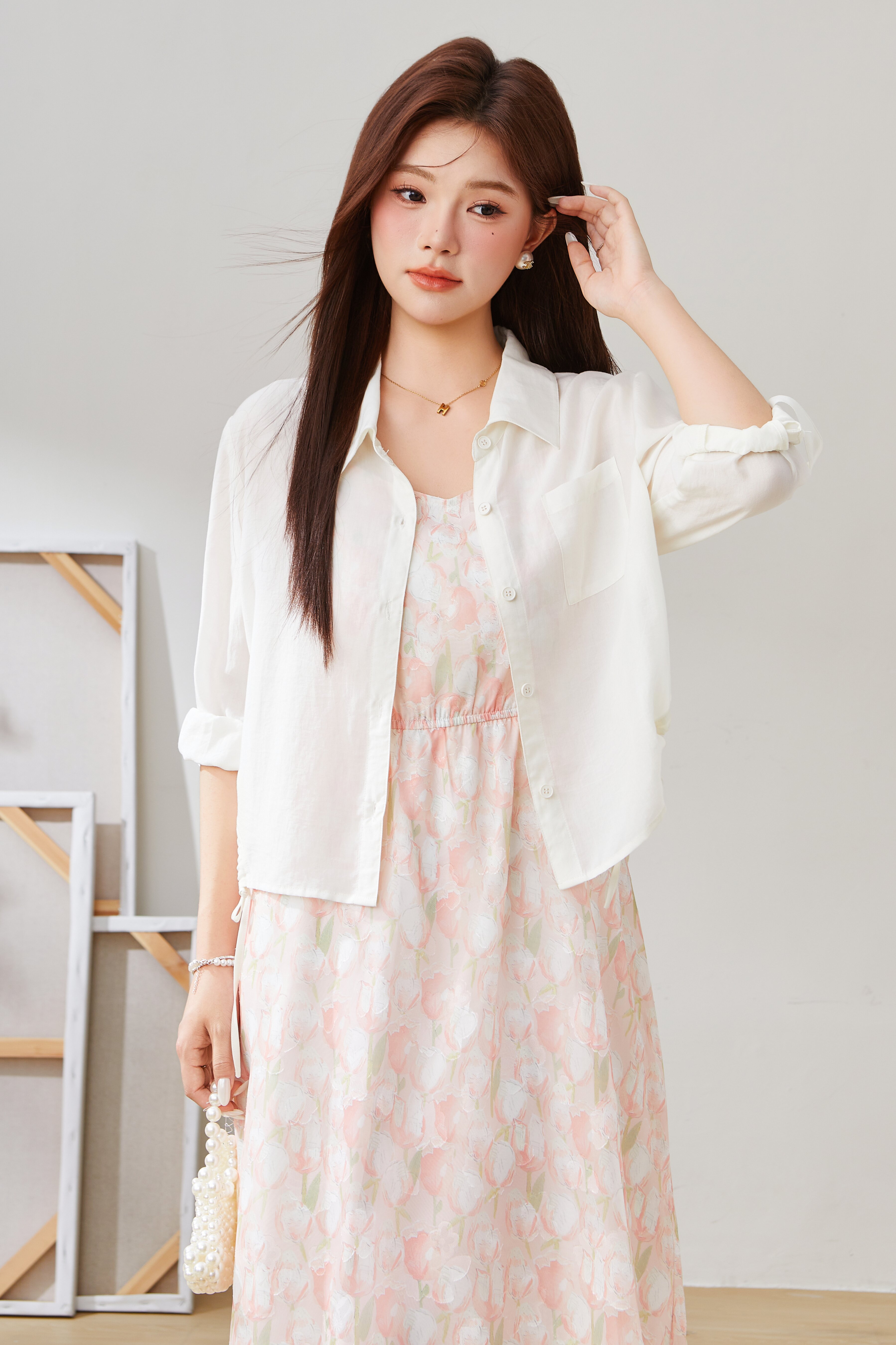 Lyocell Clear Sunscreen Shirt EXA5539