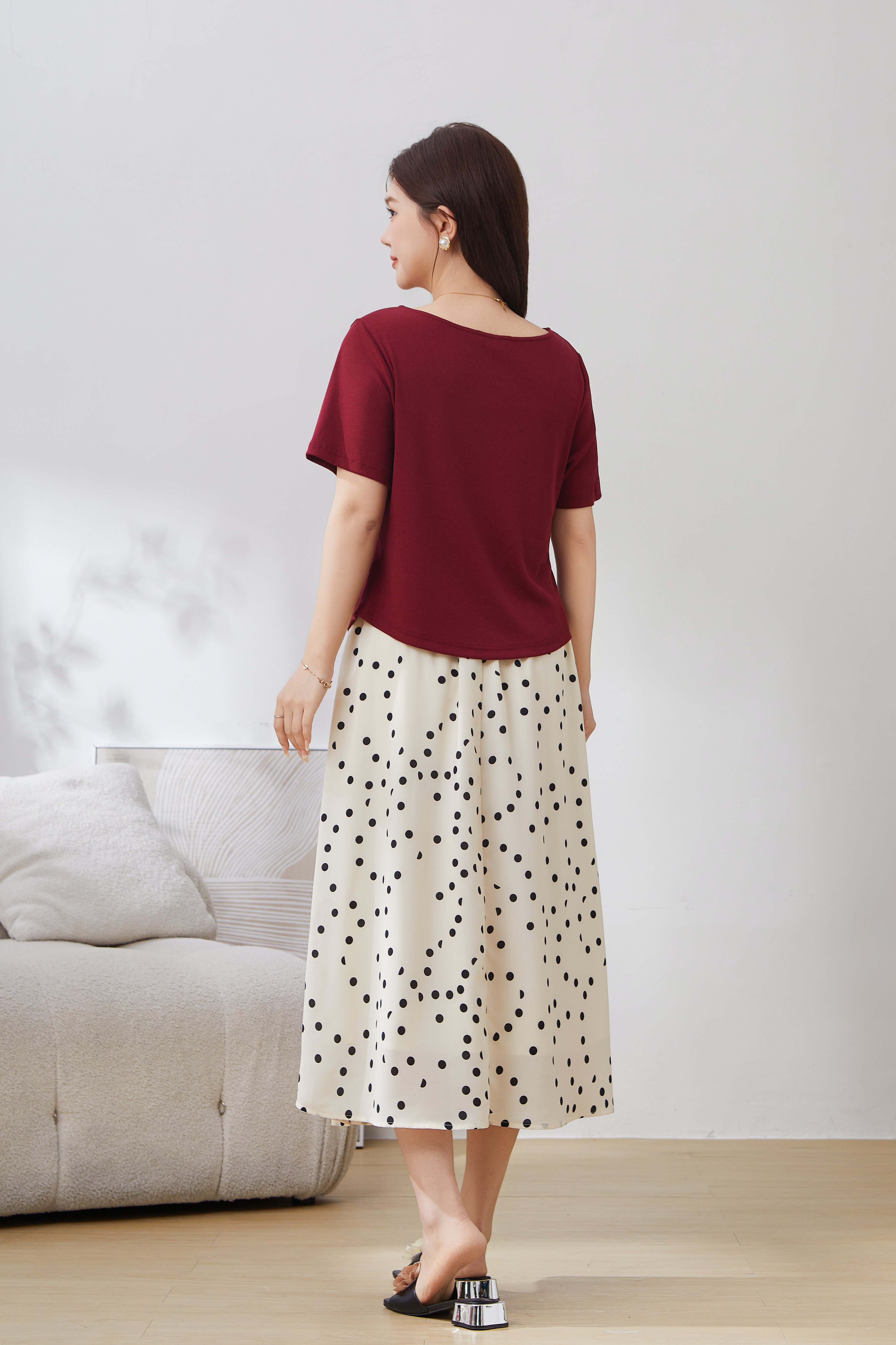 SEA Pleated Waist Tencel Cotton Top EXZ5068